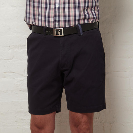 G56V01 Mens Stretch Twill Shorts Gabicci Classic - NAVY