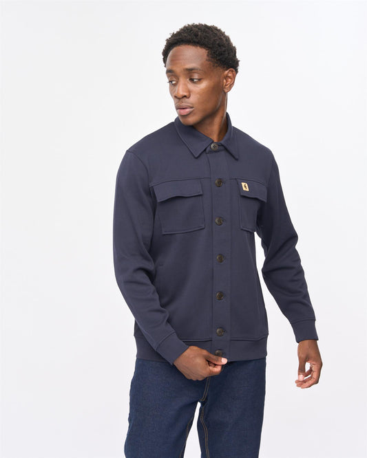 V57GD06 Mens Workwear Sweat Jacket Gabicci Vintage - NAVY