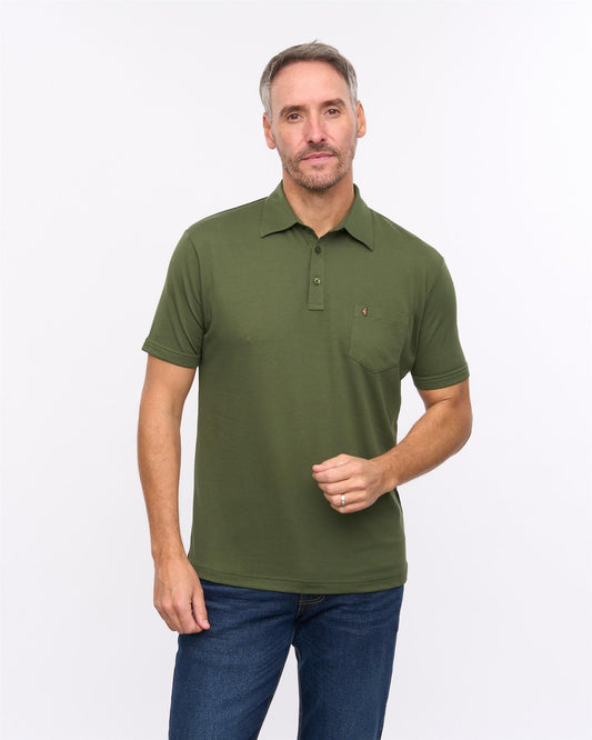 G57Z05 Mens Short Sleeve Jersey Polo Gabicci Heritage - KHAKI