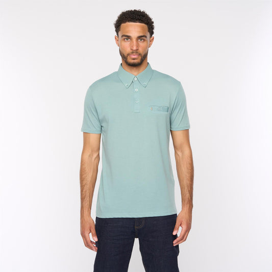 V54GX18 Mens Ladro Jersey Polo Shirt Gabicci Vintage - MEADOW