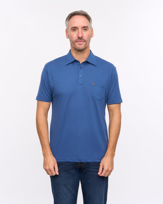 G57Z05 Mens Short Sleeve Jersey Polo Gabicci Heritage - AIRFORCE