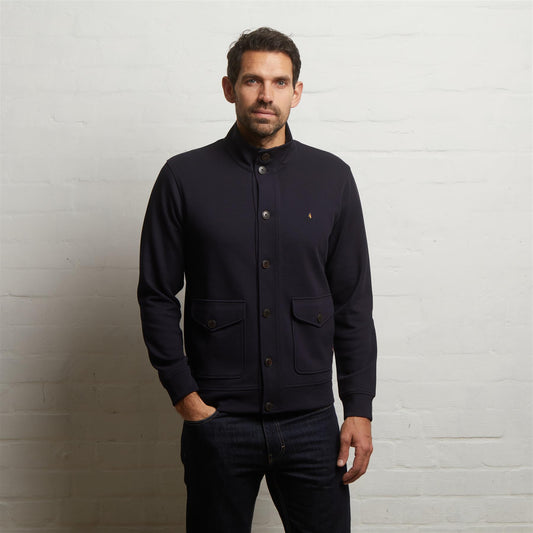G55D06 Button Thru Sweat Gabicci Classic NAVY