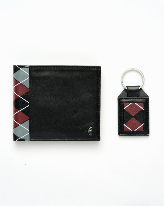 AGABW24 Argyle Wallet / Keyring Set BLACK
