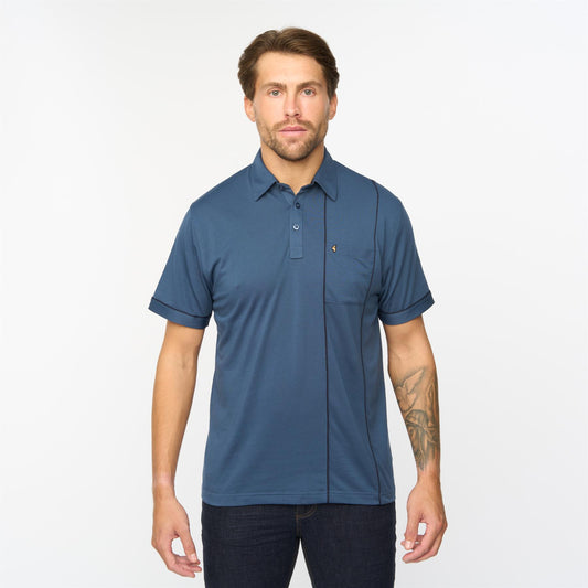 G55X02 Short Sleeve Jersey Shirt Gabicci Classic INDIGO