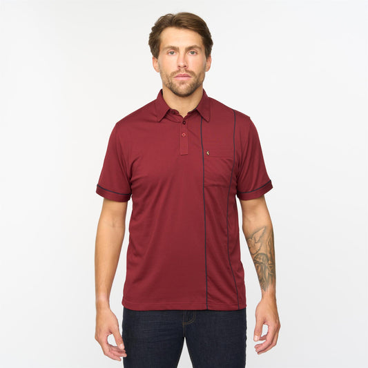 G55X02 Short Sleeve Jersey Shirt Gabicci Classic MULBERRY