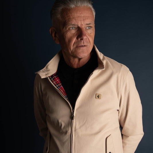 V00GJ13  Mens Hamilton Harrington Style Twill Jacket Gabicci Vintage - OATMEAL