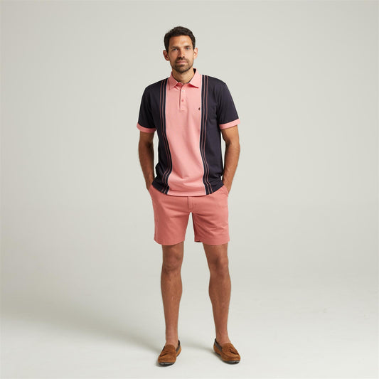 G52V01 Mens Stretch Twill Shorts Gabicci Classic - CORAL