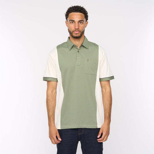 G52X13 Mens Short Sleeve Plated Jersey Polo Shirt Gabicci Classic - CREAM