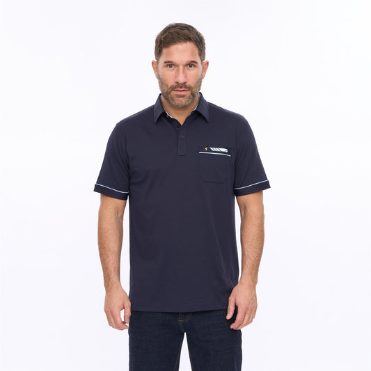 G56X06 Mens Short Sleeve Jersey Polo Gabicci Classic - NAVY
