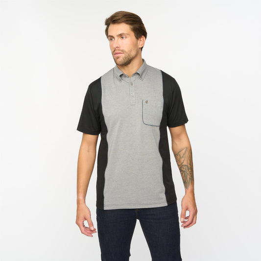G55X03 Short Sleeve Jersey Shirt Gabicci Classic BLACK