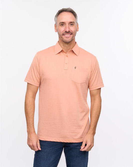G57Z05 Mens Short Sleeve Jersey Polo Gabicci Heritage - PEACH