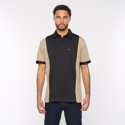 G51X02 Mens Short Sleeve Jersey Polo Shirt Gabicci Classic - STONE