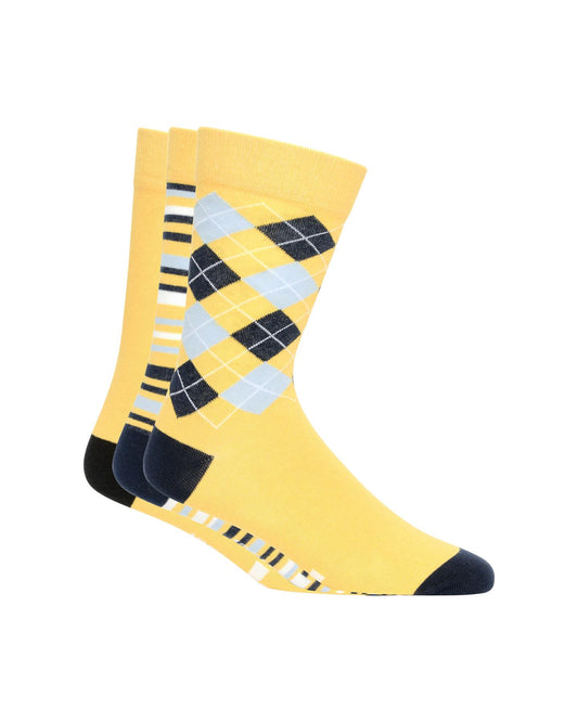 AGABS71 5 Pair Pack Assorted Socks Assorted YELLOW