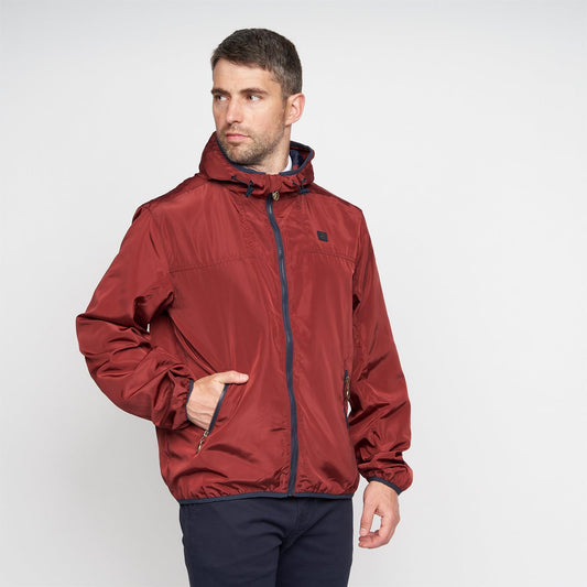 V00GJ14 Mens Festival Hooded Jacket Gabicci Vintage - RIOJA