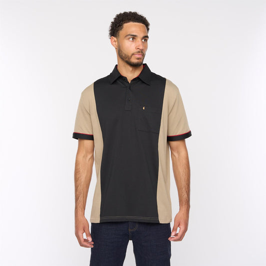 G51X02 Mens Short Sleeve Jersey Polo Shirt Gabicci Classic - STONE