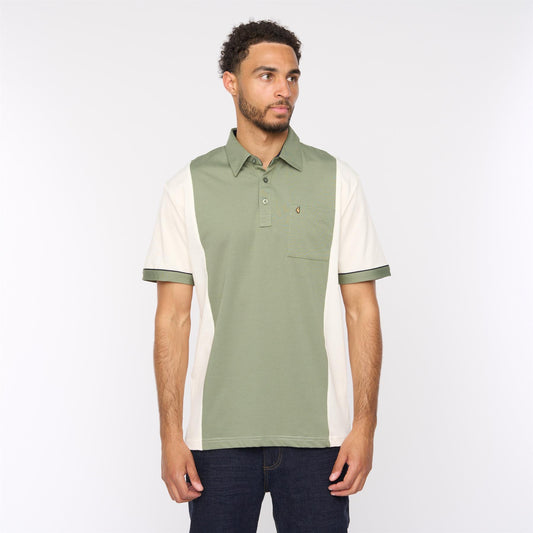 G52X13 Mens Short Sleeve Plated Jersey Polo Shirt Gabicci Classic - CREAM