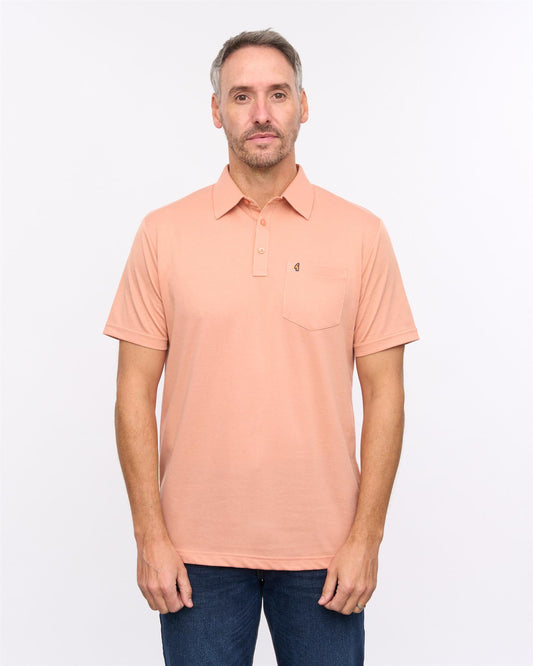 G57Z05 Mens Short Sleeve Jersey Polo Gabicci Heritage - PEACH
