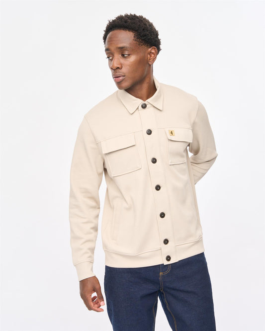 V57GD06 Mens Workwear Sweat Jacket Gabicci Vintage - CEMENT
