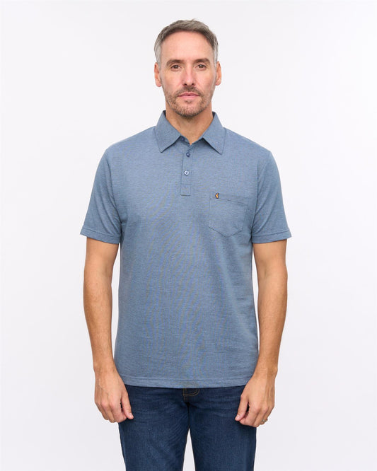 G57Z17 Mens Short Sleeve Oxford Jersey Polo Gabicci Heritage - AIRFORCE