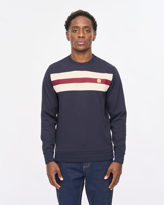 V57GD02 Mens Penton Sweat Crew Top Gabicci Vintage - NAVY
