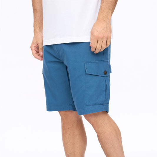 G56V03 Mens Canvas Cargo Shorts Gabicci Classic - DELFT