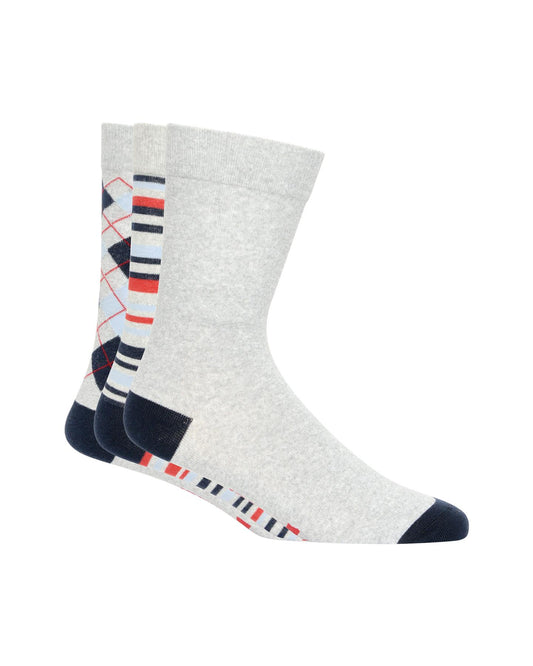 AGABS69 4 Pair Pack Assorted Socks Assorted GREY MARL