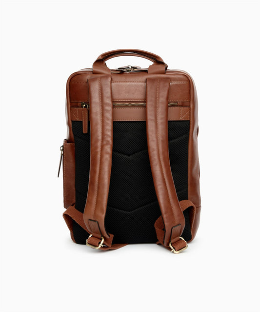 AGABB03 Leather Jordan Rucksack CHESTNUT