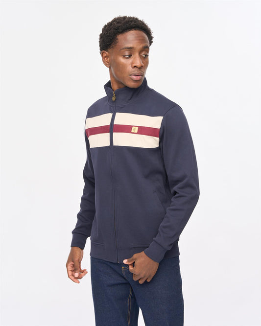 V57GD01 Mens Escher Sweat Track Top Gabicci Vintage - NAVY