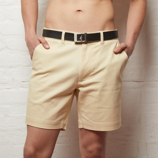 V56GV01 Mens Cooper Stretch Twill Shorts Gabicci Vintage - LEMON