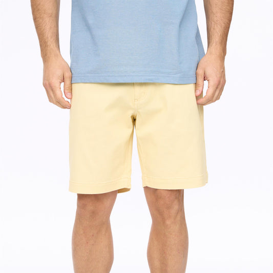 G56V01 Mens Stretch Twill Shorts Gabicci Classic - LEMON