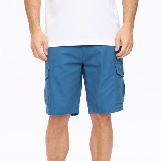 G56V03 Mens Canvas Cargo Shorts Gabicci Classic - DELFT