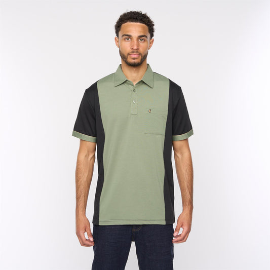 G51X02 Mens Short Sleeve Jersey Polo Shirt Gabicci Classic - BLACK