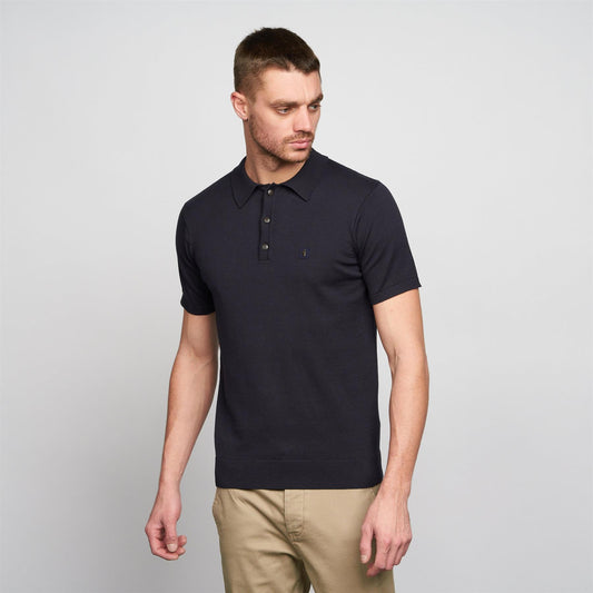 V00GK04 Mens Jackson Knitted Polo Gabicci Vintage - NAVY