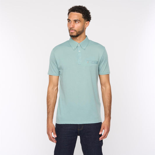 V54GX18 Mens Ladro Jersey Polo Shirt Gabicci Vintage - MEADOW