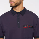 G51X06 Mens Short Sleeve Oxford Jersey Polo Shirt Gabicci Classic - GRAPE