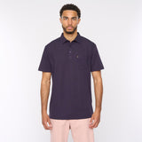 G51Z17 Mens Short Sleeve Oxford Jersey Polo Shirt Gabicci Classic - GRAPE