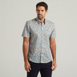 G54W07 Mens Short Sleeve Printed  Shirt Gabicci Classic - AZURE