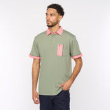 G52X07 Mens Short Sleeve Plated Jersey Polo Shirt Gabicci Classic - SAGE