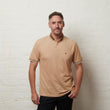 G56X01 Mens Short Sleeve Oxford Collar Jersey Polo Gabicci Classic - SANDSTONE
