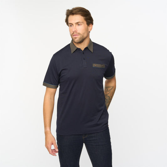 G55X11 Short Sleeve Jersey Shirt Gabicci Classic NAVY