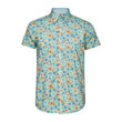 V52GW08 Mens Davis Woven Print Shirt Gabicci Vintage - GRANOLA