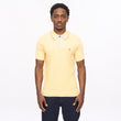 V56GM01 Mens Bourne Short Sleeve Stripe Knit Polo Gabicci Vintage - LEMON
