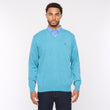 G54K01 Mens Plain Vee Kneck Knit Gabicci Classic - AQUA