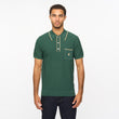 V55GM28 Mens Roy Short Sleeve Archive Knitted Three Button Polo Gabicci Vintage - IVY