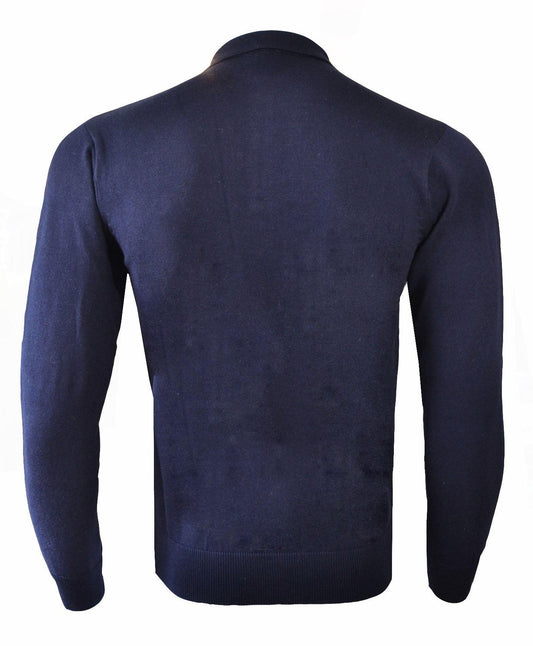 V00GK08 Mens Francesco Polo Collar Sweater Gabicci Vintage - NAVY
