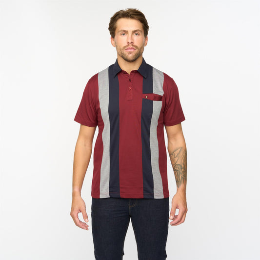 G55X12 Short Sleeve Jersey Shirt Gabicci Classic MULBERRY