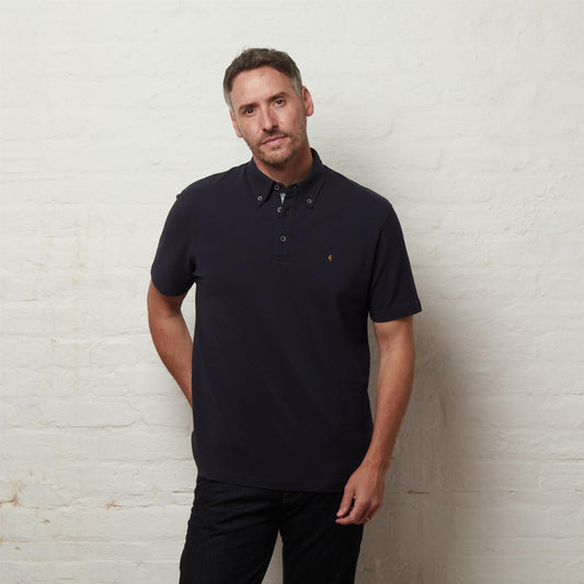 G56X14 Mens Short Sleeve Pique Polo Gabicci Classic - NAVY