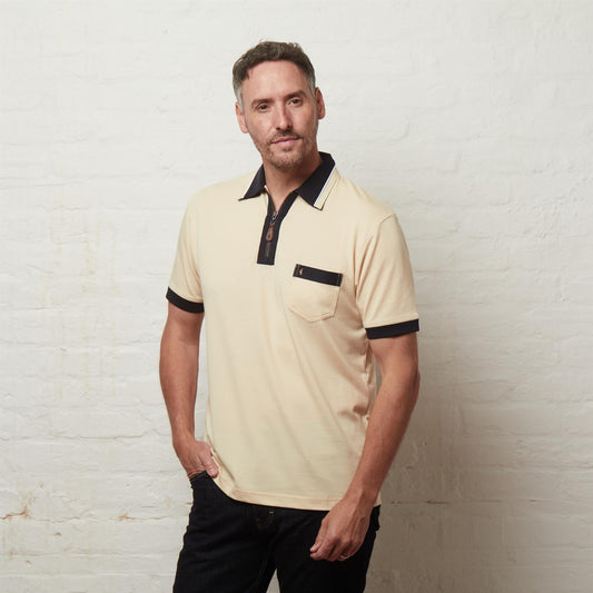 G56X04 Mens Short Sleeve Jersey Polo Gabicci Classic - LEMON