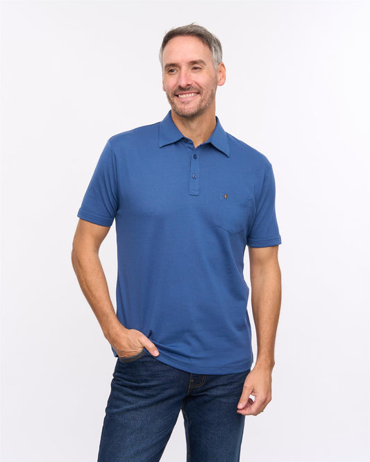 G57Z05 Mens Short Sleeve Jersey Polo Gabicci Heritage - AIRFORCE