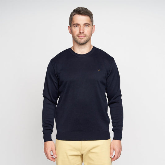 G00K04 Mens Crew Neck Sweater Gabicci Classic - DENIM
